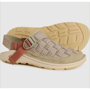 Chaco Canyon Woven Clogs Gray Suede Womens 8